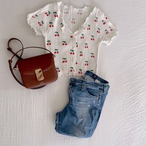 JACQUEMUS cherry cropped top